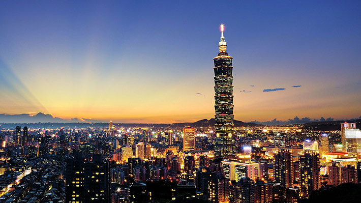 Tháp Taipei 101 về đêm