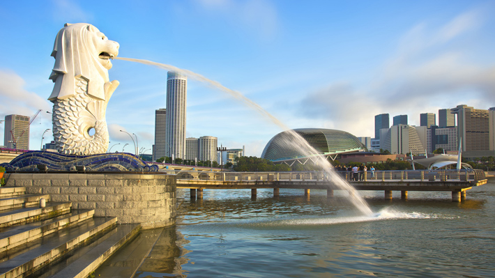 Công viên sư tử biển (Merlion Park).