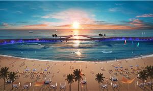 Cảnh hoàng hôn thơ mộng trên Cầu Hôn, nơi gắn kết yêu thương.