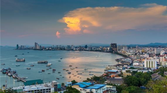 Quan cảnh thành phố biển Pattaya.