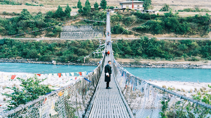 Cầu treo Punakha.