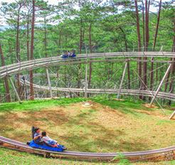 Tour Đà Lạt Nửa Ngày: Thác Datanla - Đường Hầm Đất Sét - Crazy House