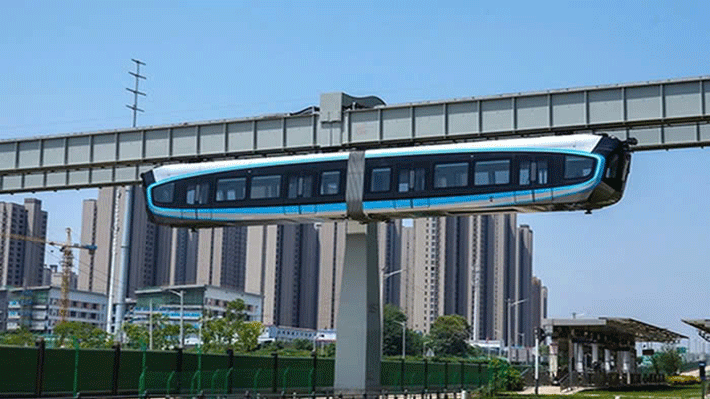 Tàu Quang Tử Một Ray Treo Ngược.