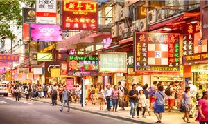 Quan cảnh ở Hong Kong.