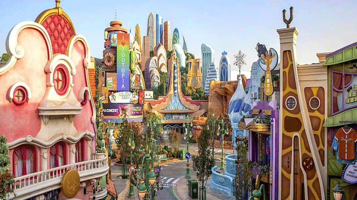 Quan cảnh bên trong Disneyland Thượng Hải.