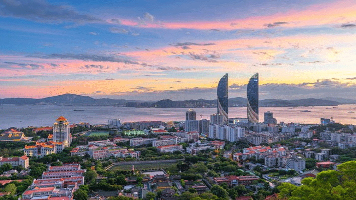 Quan cảnh thành phố biển Hạ Môn.