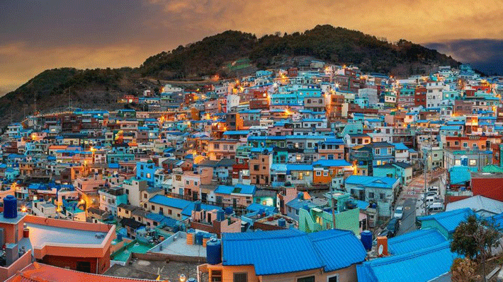 Làng bích họa Gamcheon Village.