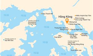Bản đồ lịch trình Tour Hồng Kông 4N3Đ: HCM - Khám Phá Xứ Cảng Thơm - Free Day