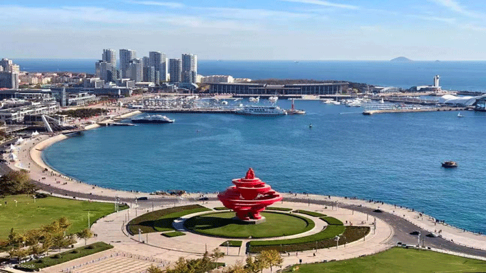 Quan cảnh ở Thanh Đảo, Trung Quốc.