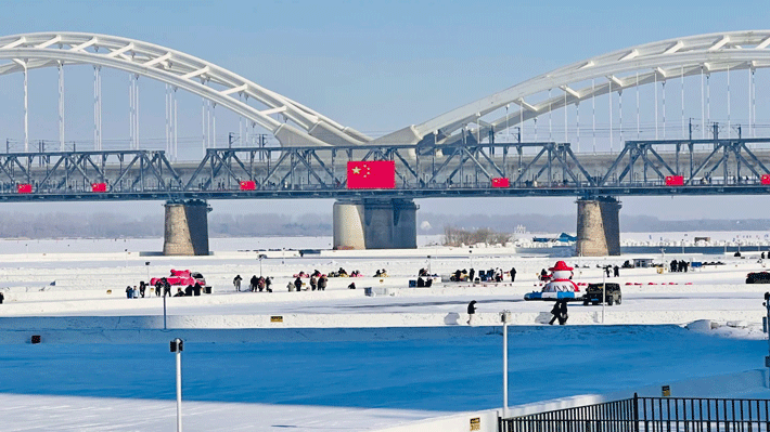 Cầu đường sắt ở Cáp Nhĩ Tân