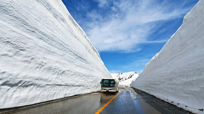 Bức tường tuyết khổng lồ Yuki no Otani.