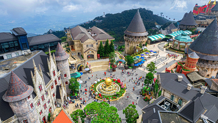 Quan cảnh trên Bà Nà Hills.
