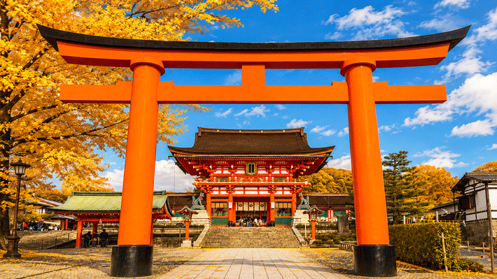 Đền ngàn cổng Fushimi Inari Taisha.