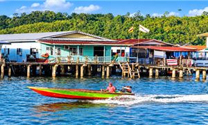 Làng nước Kampong Ayer.